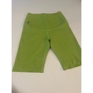 Fonia Womens Lime Green High-Waisted Bike Shorts
